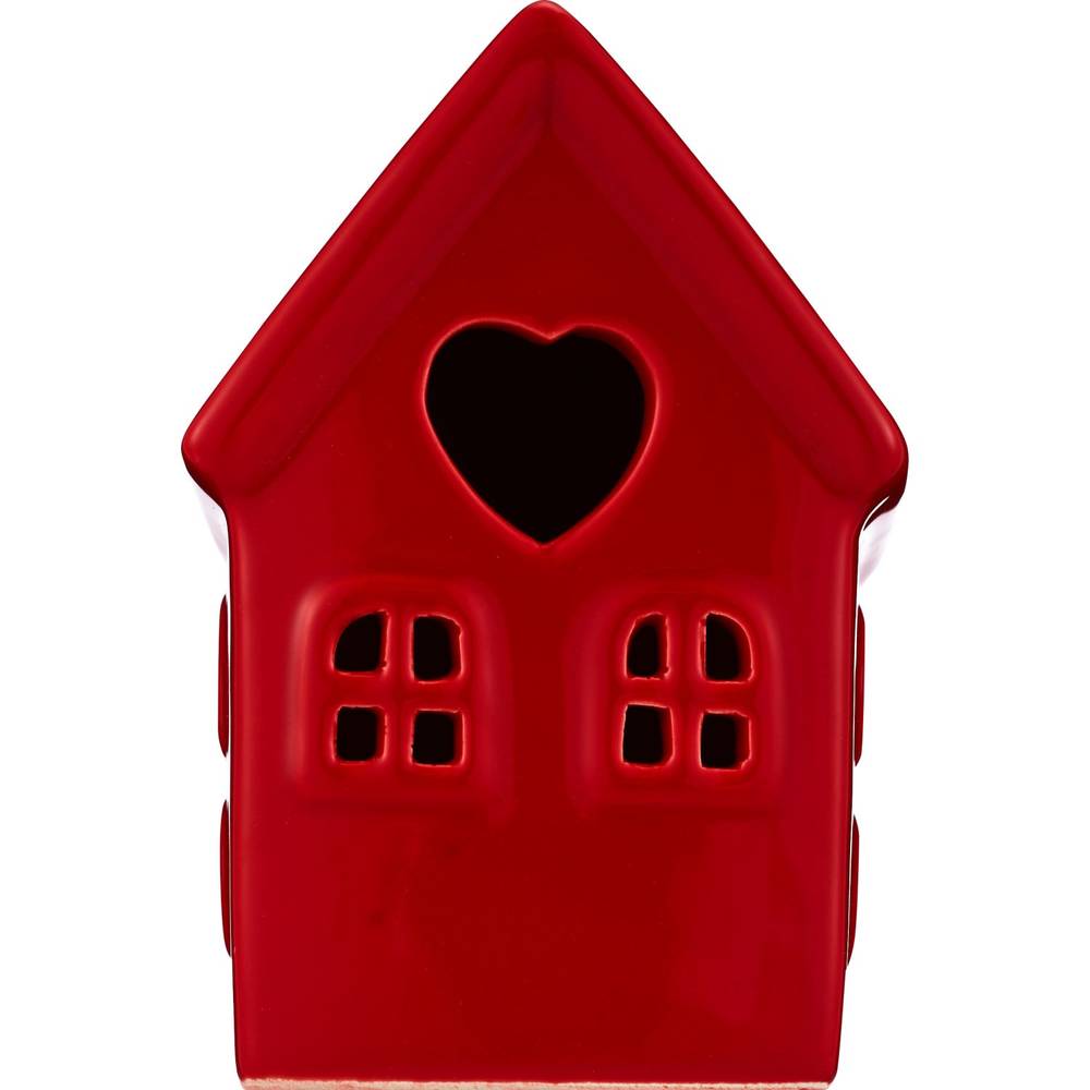 Red Ceramic House Decor With Light