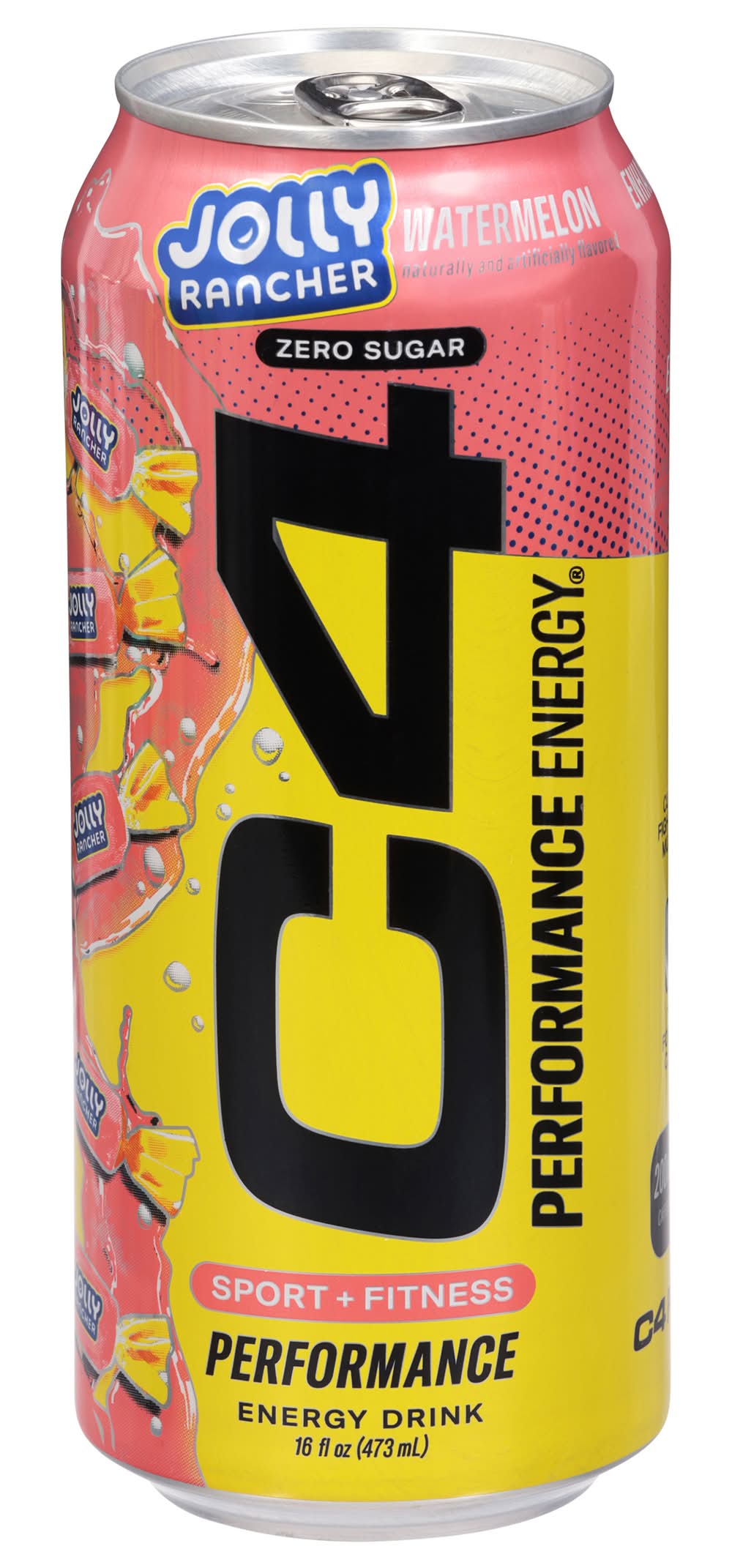 C4 Zero Sugar Performance Energy Drink, Jolly Rancher Watermelon (16 fl oz)