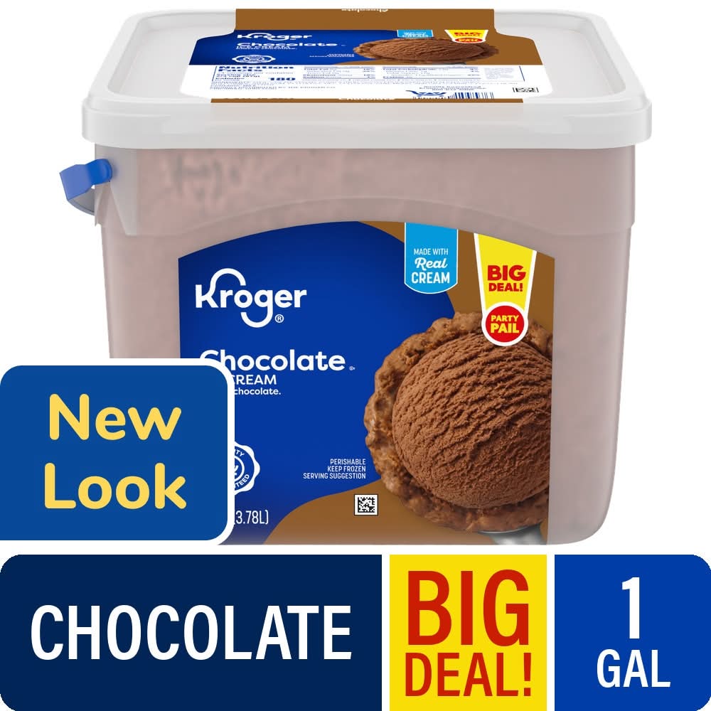 Kroger Ice Cream Party Pail, Chocolate (1 gal)