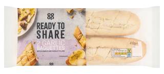 Co-op 2 Garlic Baguettes 410g