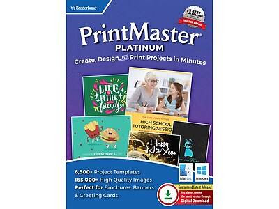 Broderbund Print Master Platinum for 1 User, Windows/Mac, Download (46511)