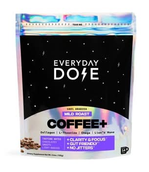 Everyday Dose Premium Adaptogenic Mushroom Coffee, Mild Roast (3.6 oz)