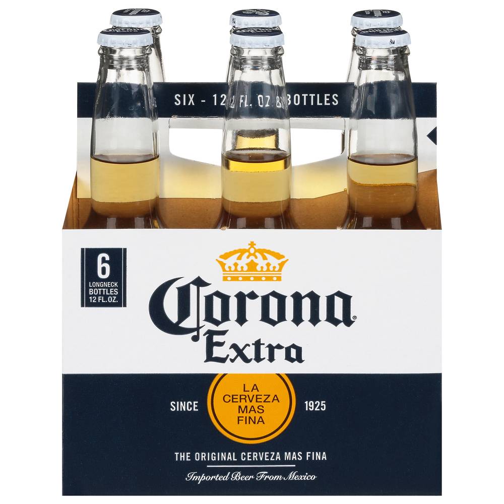 Corona Extra Mexican Larer Beer (6 pack, 12 fl oz)