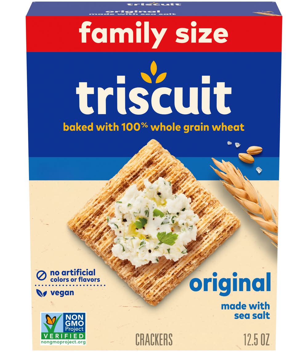 Triscuit Original Whole Grain Wheat Crackers Family Size (12.5 oz)