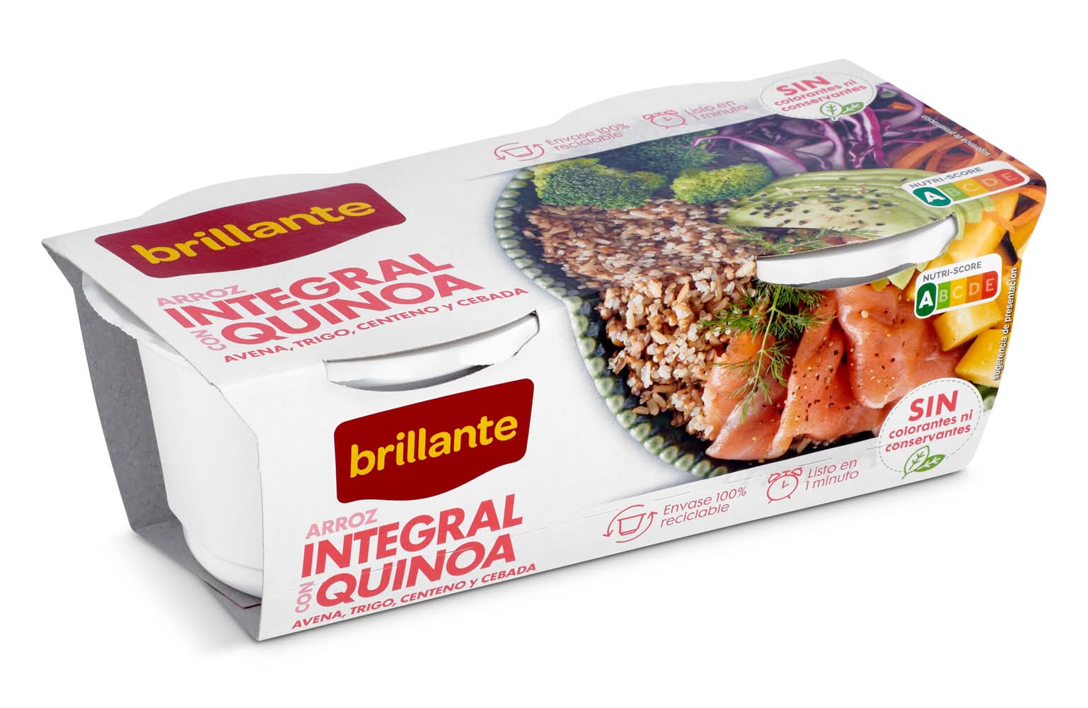 Arroz Integral Con Quinoa Brillante Vaso 2 X 125 G