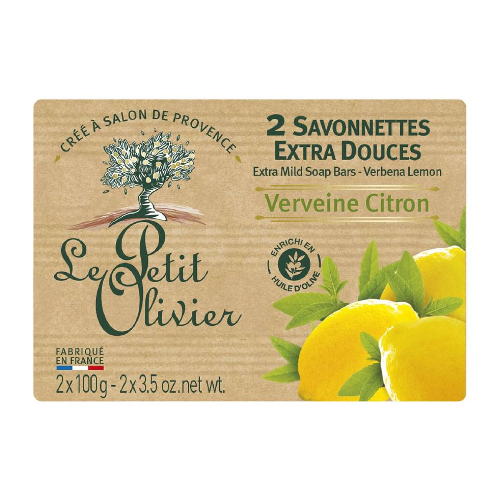 Le Petit Olivier - Savonnettes verveine citron (2 pièces)