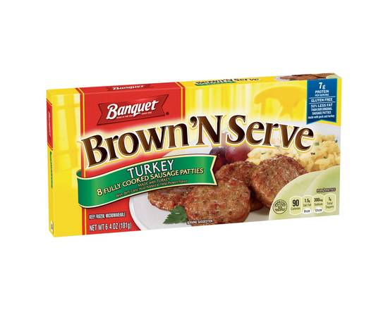 Banquet · Brown 'N Serve Turkey Sausage Patties (8 patties)