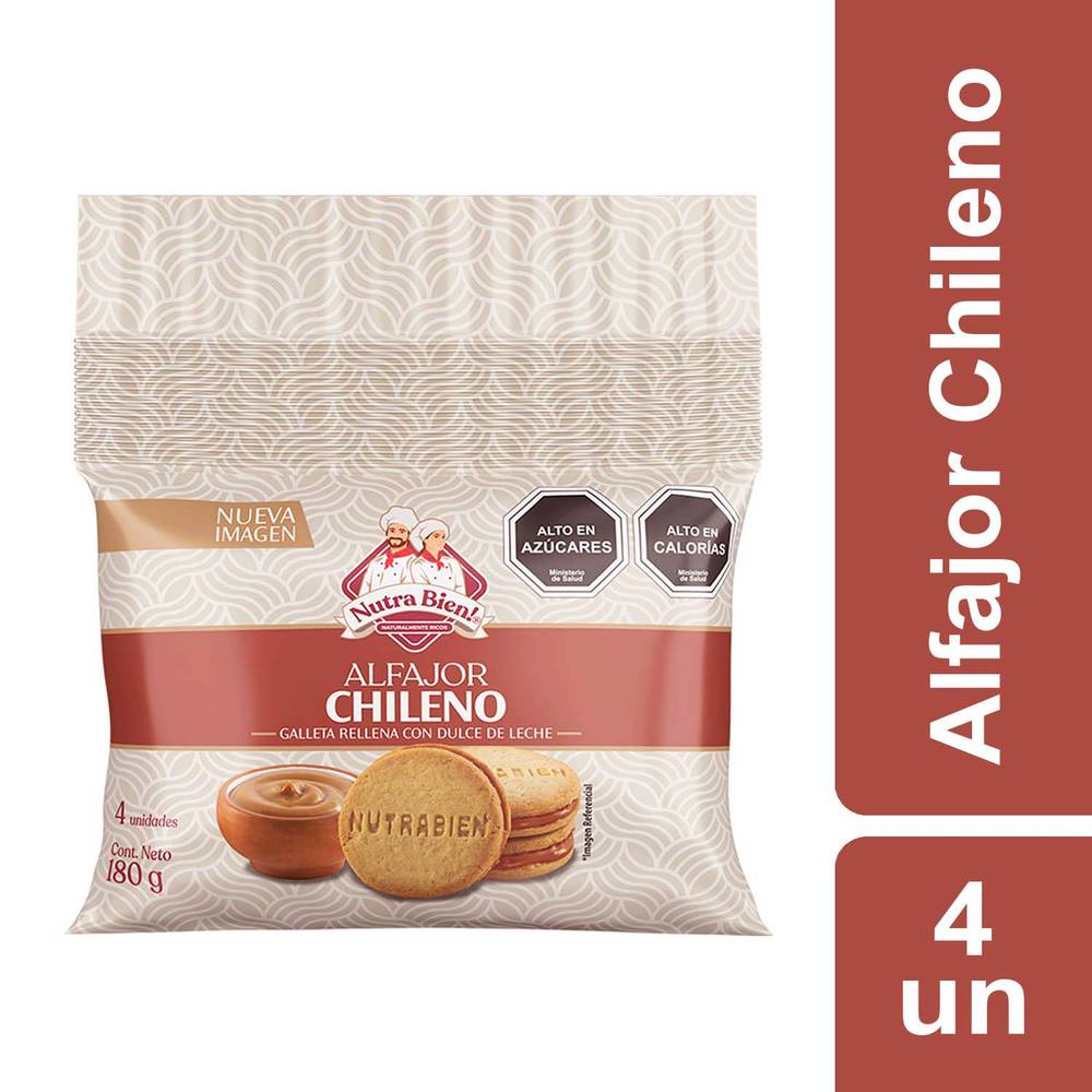 Nutra bien pack alfajor chileno (bolsa 4 u)
