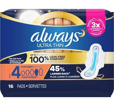 Always serviettes de nuit ultra minces - ultra thin overnight pads (16 unités) (female/4)