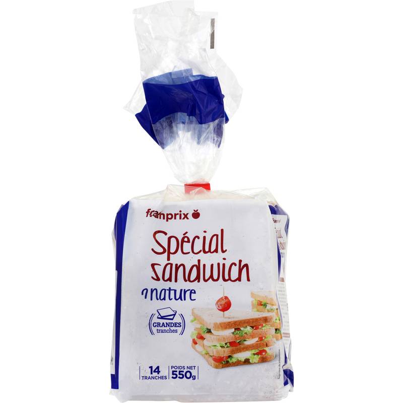 Franprix - Pain de mie sandwich nature (14 unités)