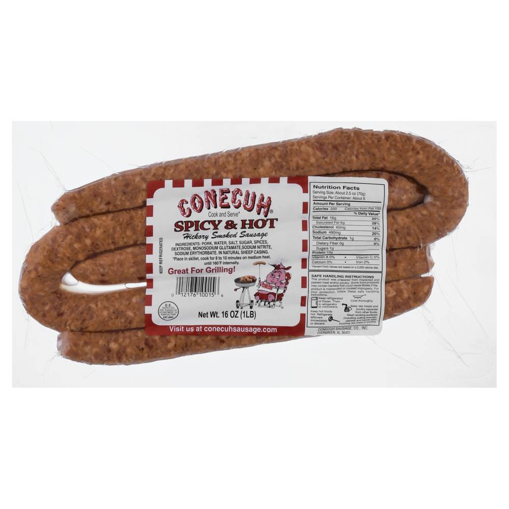 Conecuh Hickory Spicy & Hot Smoked Sausage (1 lbs)