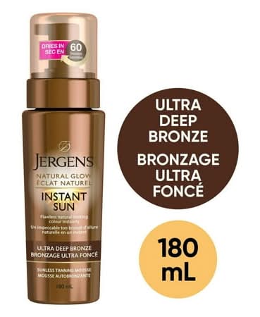 Jergens Natural Glow Instant Sun Tanning Mousse Ultra Deep Bronze (180 g)