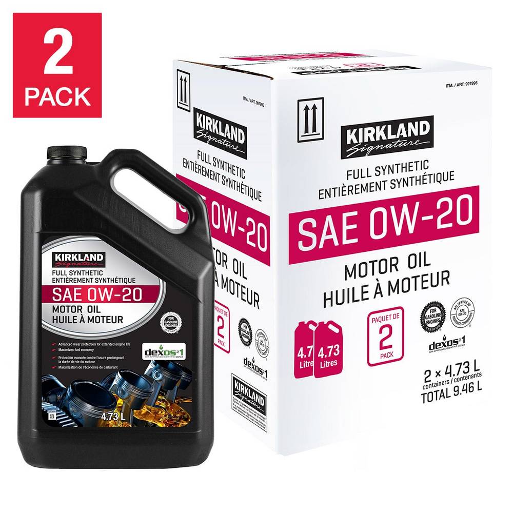 Kirkland Signature D’huile à moteur 0W20 entièrement synthétique  (2 units) - 0W20 full synthetic motor oil (2 units)