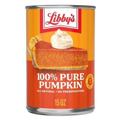 Libby's 100% Pure Pumpkin Pureefor Pie- 15oz