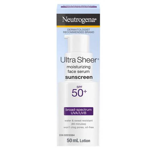 Neutrogena Ultra Sheer Moisturizing Face Serum Sunscreen Spf 50+ (50 ml)