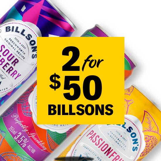 Any 2 Billson's Packs for $50