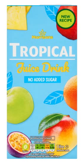 Morrisons Tropical, No Added Sugar Juice Drink (1L)