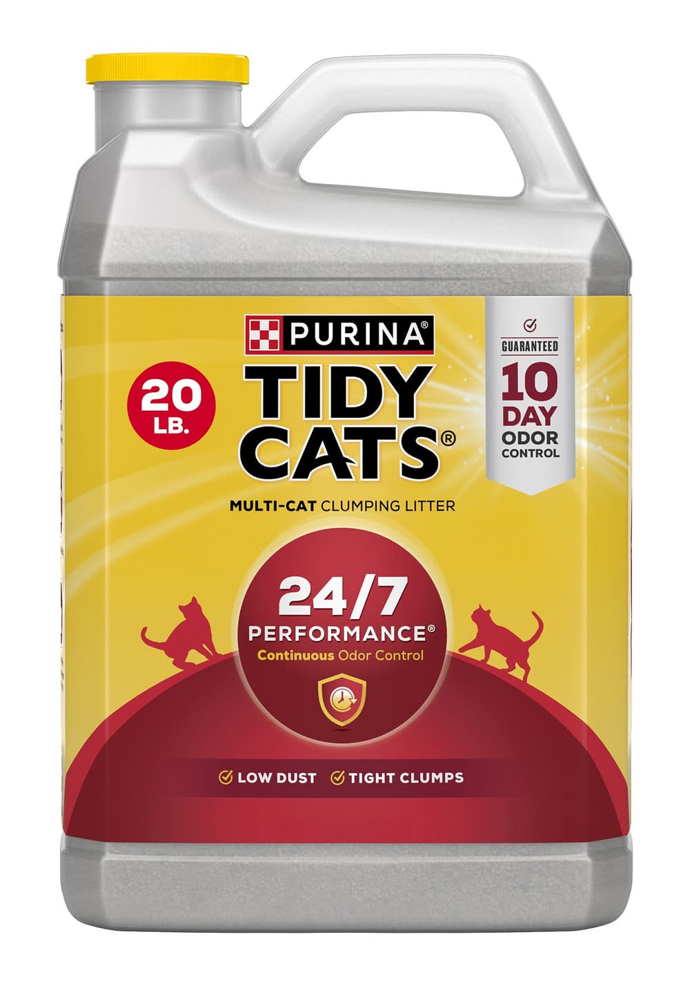 Purina® Tidy Cats® 24/7 Performance Clumping Multi-Cat Clay Cat Litter - Low Dust, 10 Day Odor (Size: 20 Lb)