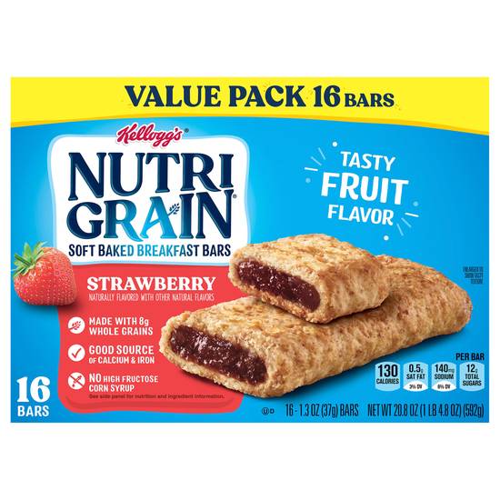 Kellogg's Nutri-Grain Strawberry Soft Baked Breakfast Bars