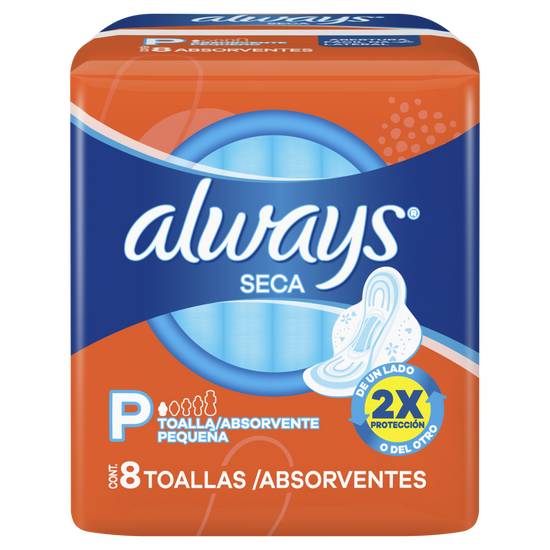 Always absorvente descartável super proteção cobertura seca com abas (8 un)