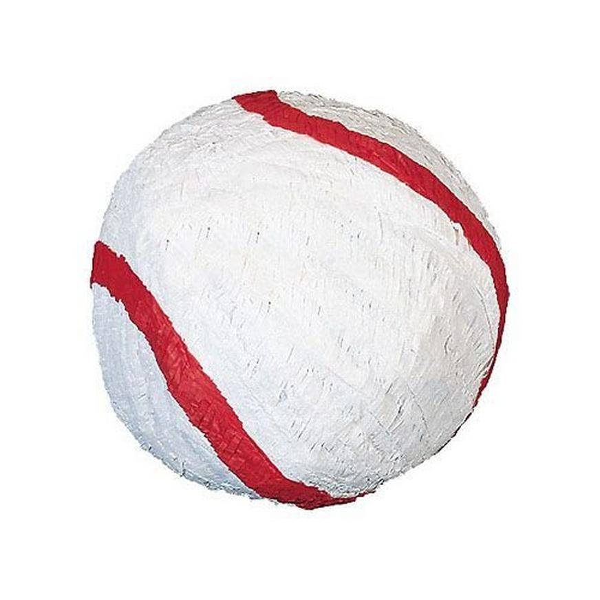 Pinatas Basic Baseball Pinata (10 1/2in /white-red)