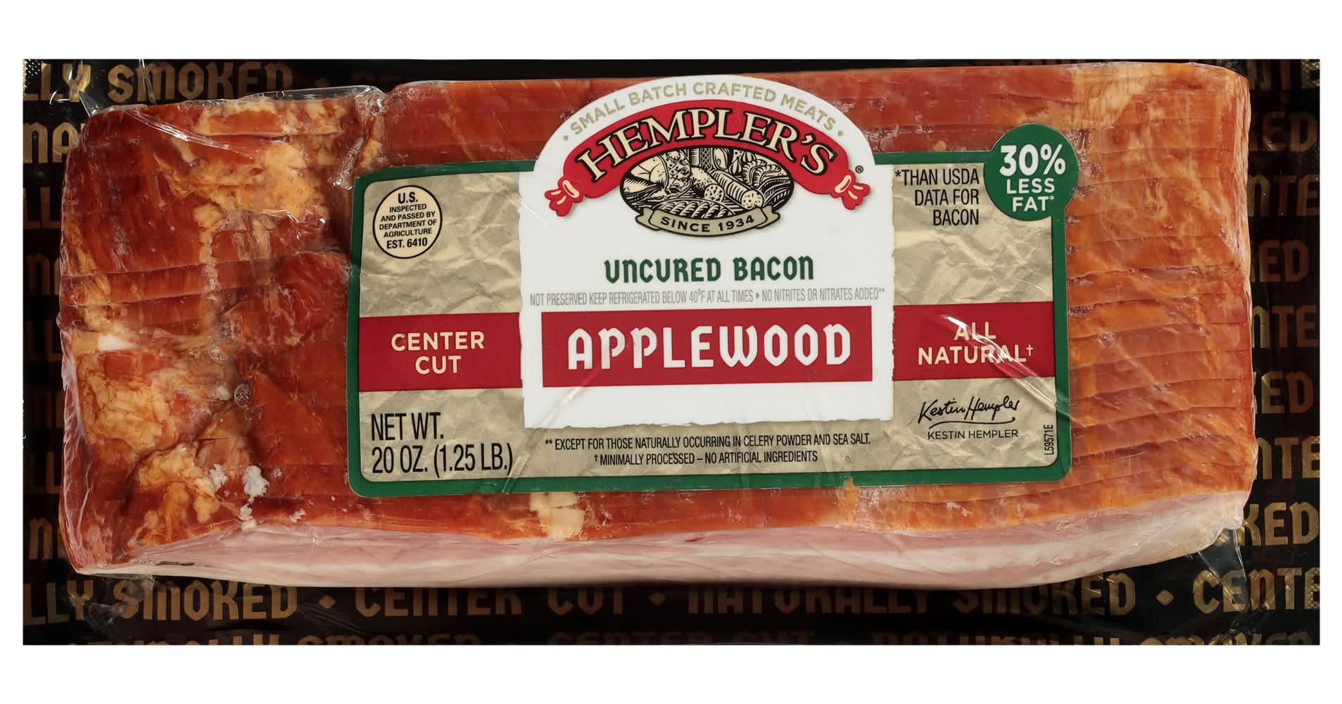 Hempler's Center Cut Applewood Uncured Bacon (20 oz)