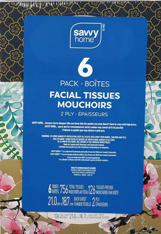 Savvy Home Facial Tissues (6 units)