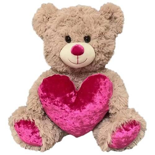 Festive Voice Valentine's Bear with Heart - 1.0 ea