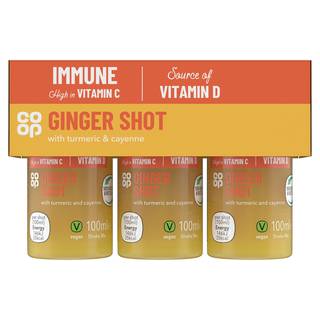 Co-op Ginger Shot with Turmeric & Cayenne 3 x 100ml (300ml)