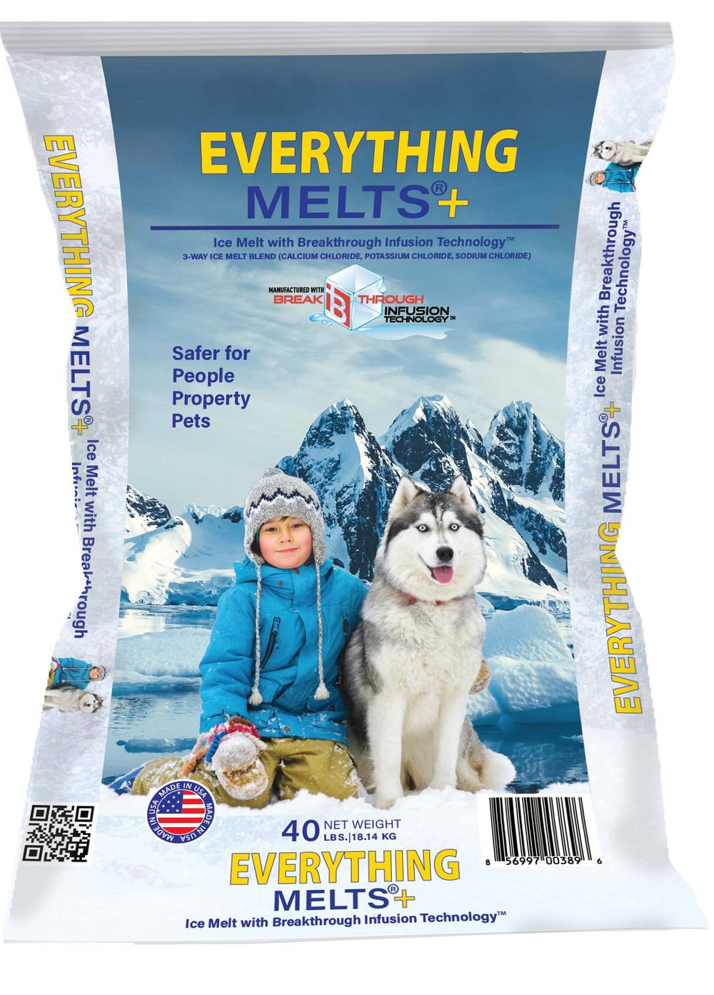 Everything Melts + 40-lb Safer For Pets Fast Acting Sodium Chloride Ice Melt Granules | 200240