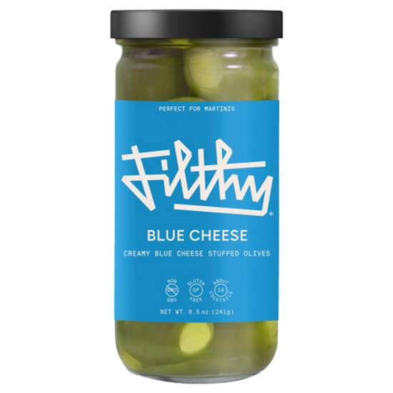 Order Filthy Blue Cheese Stuffed Olives 8oz food online from Everyday Needs by Gopuff store, Ladera Ranch on bringmethat.com