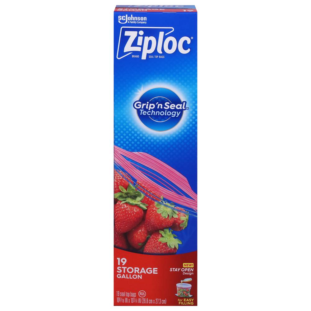 Ziploc Grip N' Seal Technology Storage Gallon Bags (19 ct)