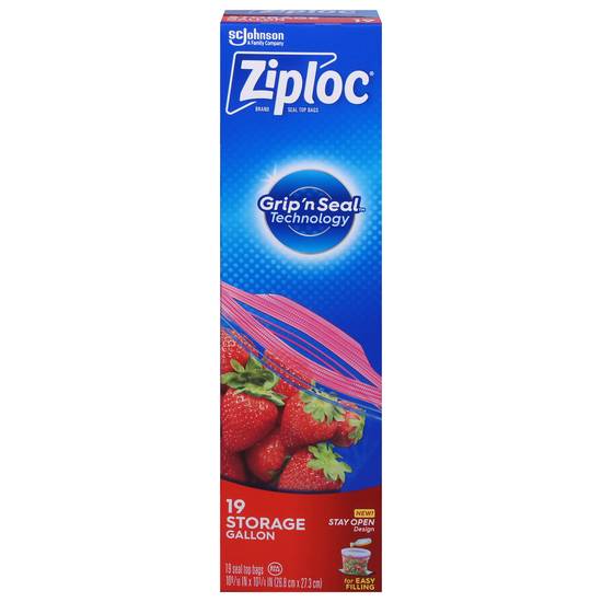 Ziploc Grip N' Seal Technology Storage Gallon Bags (19 ct)