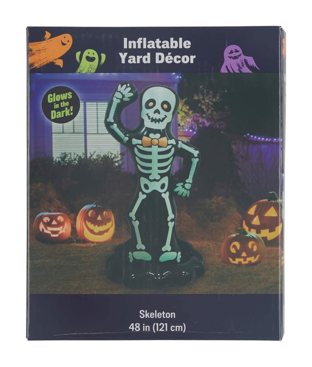 Halloween Blow Up Skeleton Yard Decor 48 In