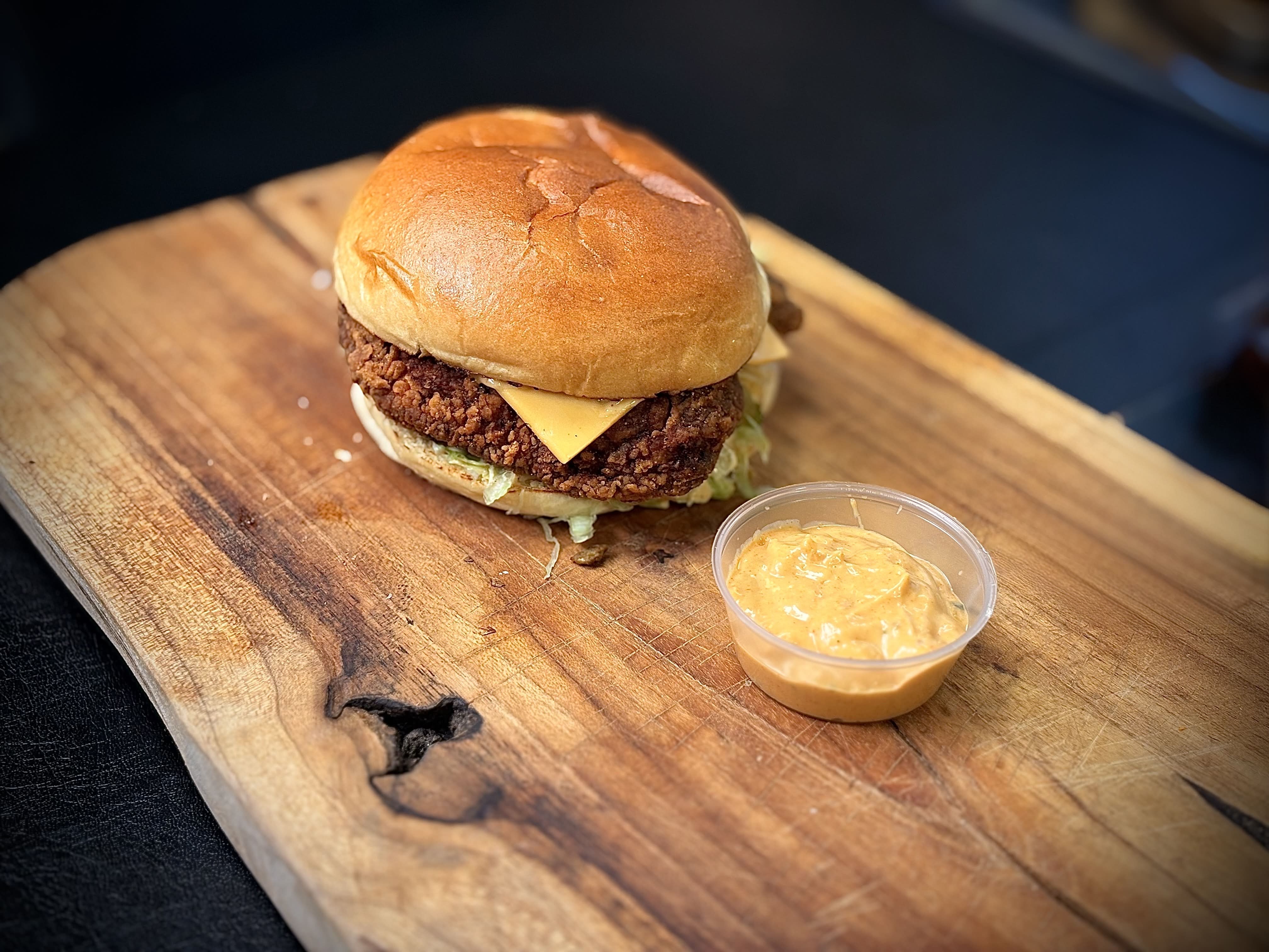 Fried chicken burger