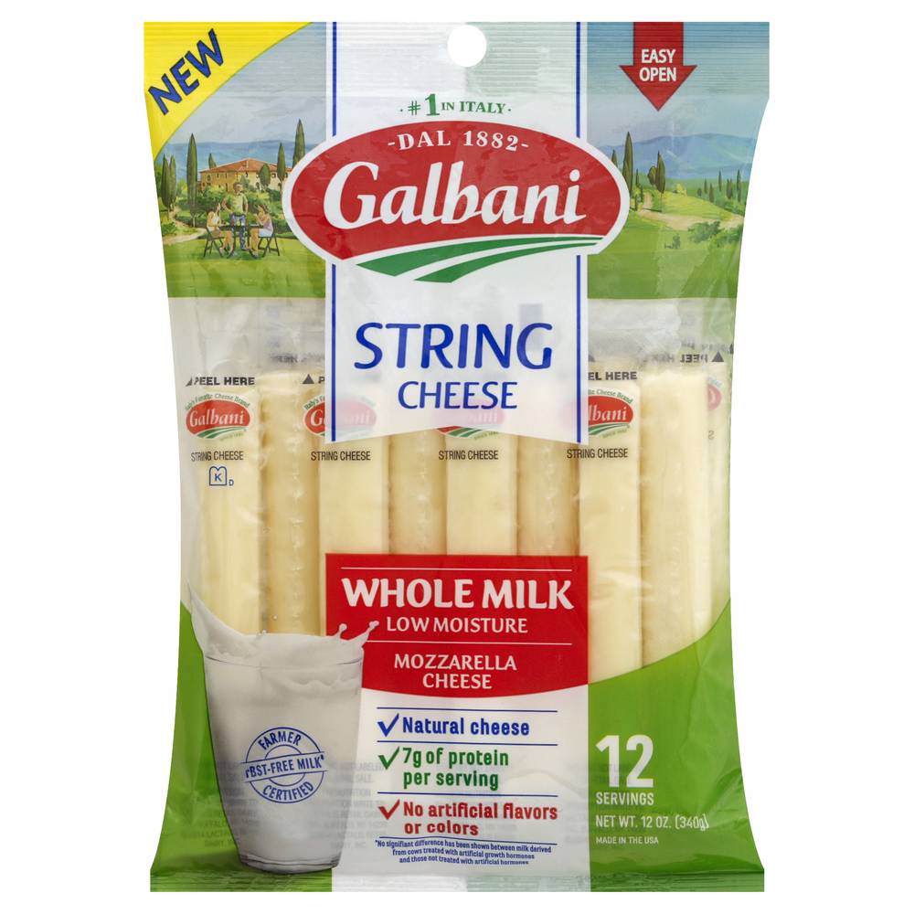 Galbani Whole Milk Mozzarella String Cheese (12 oz)