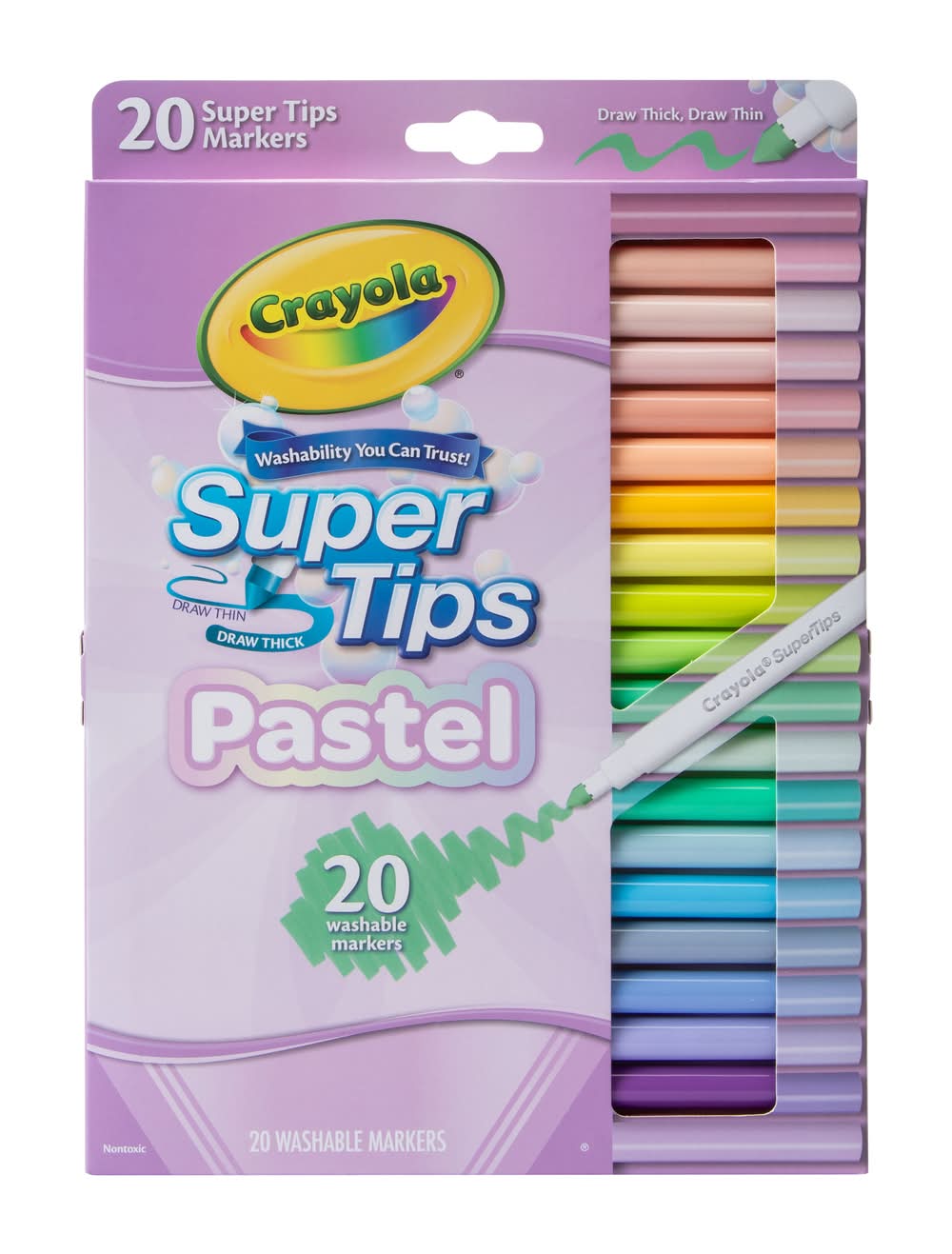 Crayola® Super Tips Pastel Washable Markers 20-Count Pastel