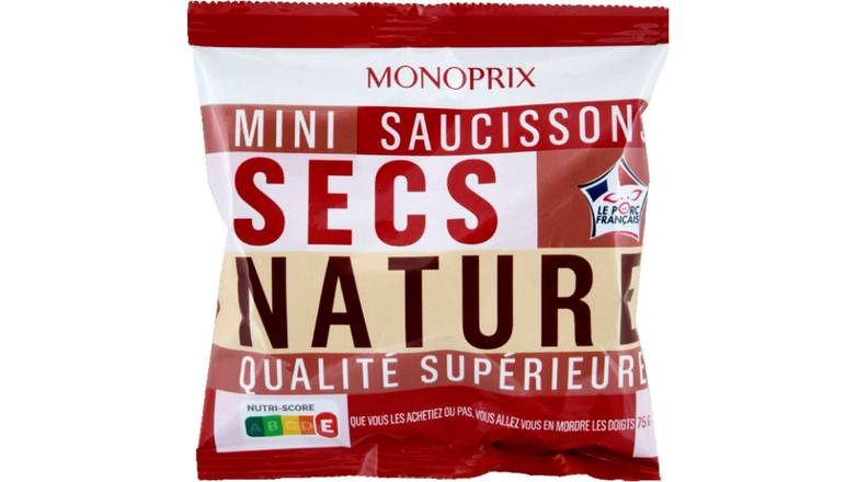 Monoprix Mini saucissons secs nature Le sachet de 75 g