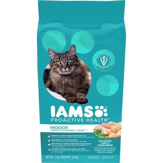 Iams Proactive Health Indoor Weight and Hairball Care Dry Cat Food (3.18 kg)