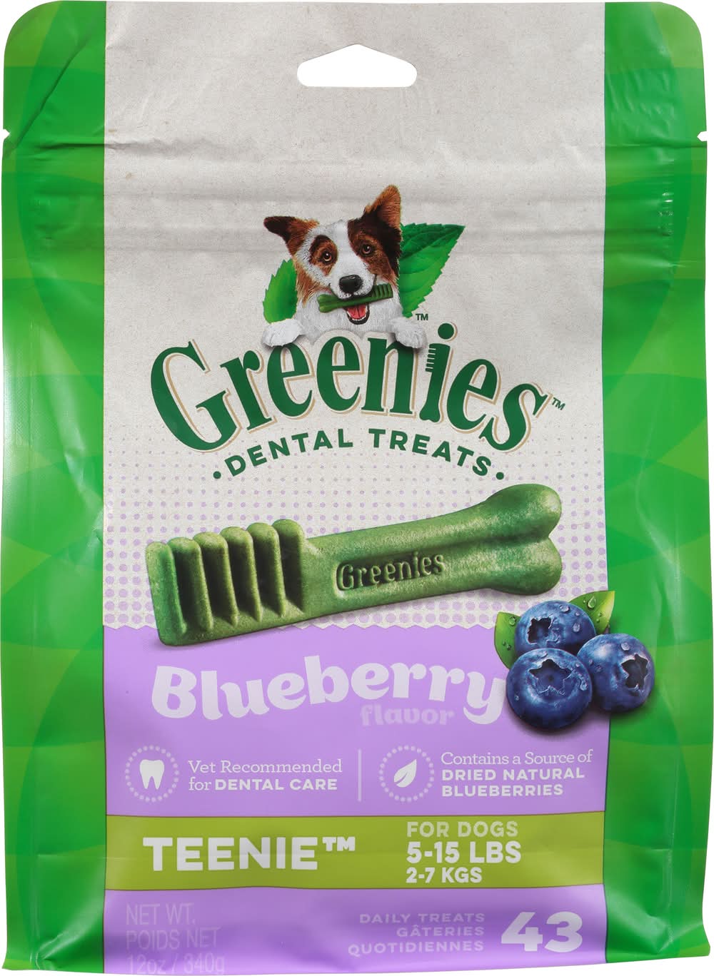 Greenies Teenie Blueberry Flavor Dental Treats (12 oz)