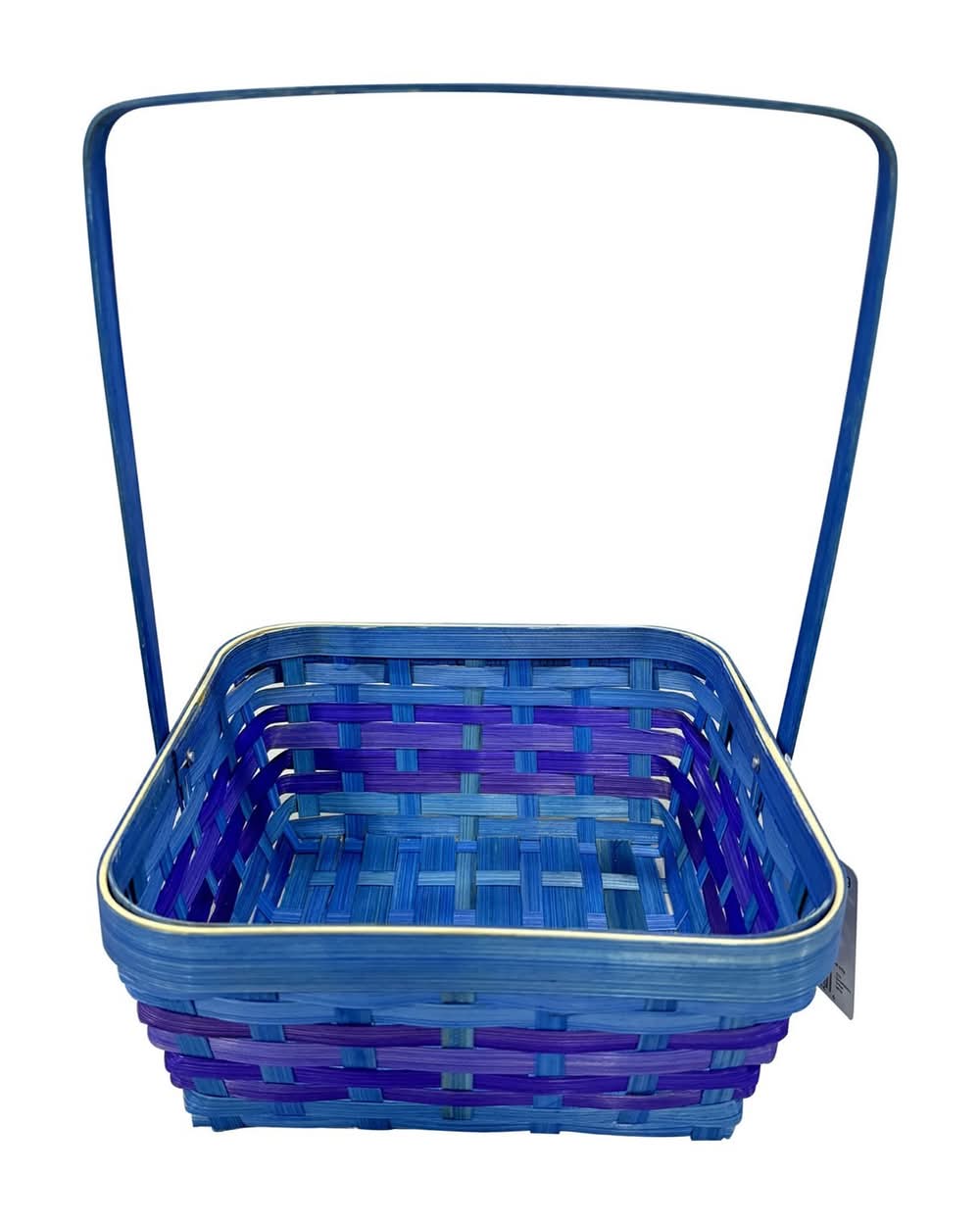 Cottondale Square Bamboo Easter Basket, Blue