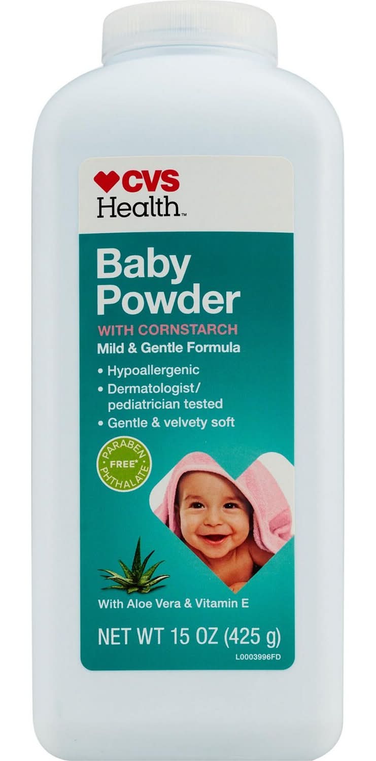 Cvs Aloe Vera & Vitamin E Baby Powder With Cornstarch, 4 Oz