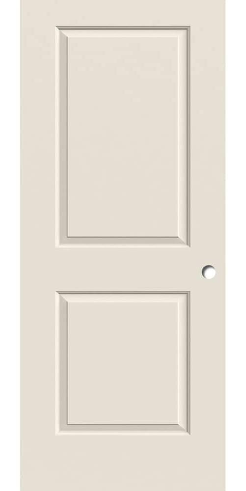 RELIABILT 28-in x 80-in Primed 2-panel square Smooth Hollow core Primed Molded composite Slab Door with Lockset Bore | LO366993
