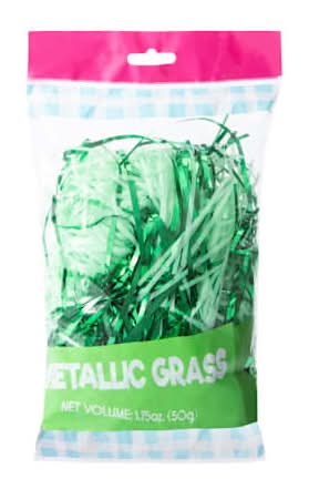 Plastic Metallic-Colored Grass 1.75oz Green