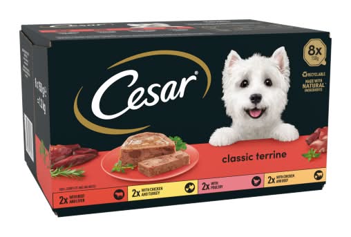 Cesar Classics Terrine Mixed in Loaf Wet Dog Food (8 x 150g)
