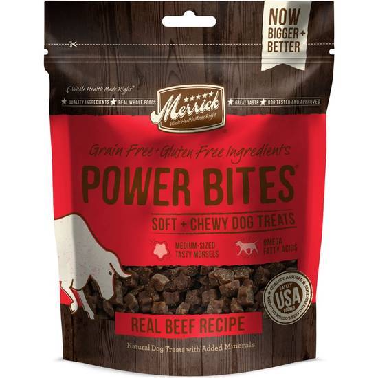 Merrick Power Bites Real Beef Dog Treats (6 oz)