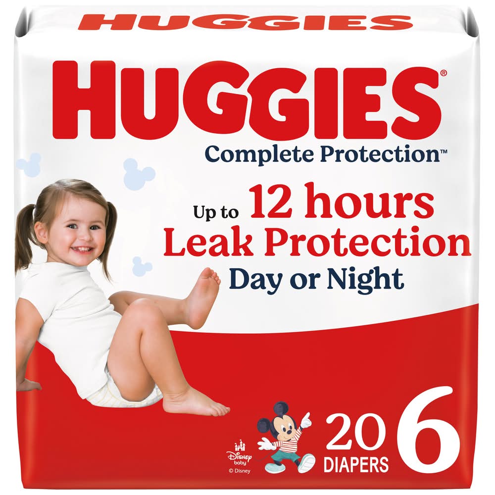 Huggies Complete Protection Baby Diapers, 6 (20 ct)