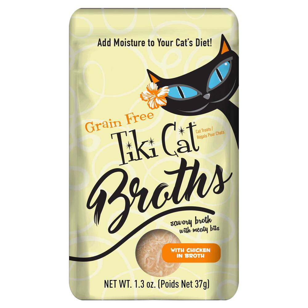 Tiki Cat Savory Broth With Meaty Bits. With Salmon in Broth