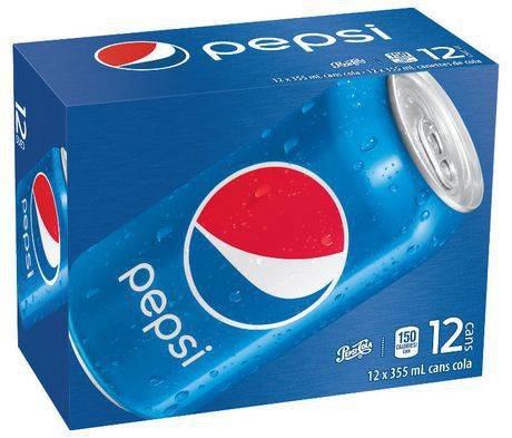 Pepsi soda au goût de cola (12 unités, 355ml) - cola flavor soda (12 ct, 355 ml)