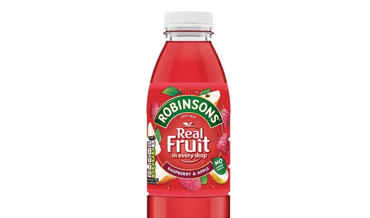 Robinsons Real Fruit Raspberry and Apple 500ml Bottle